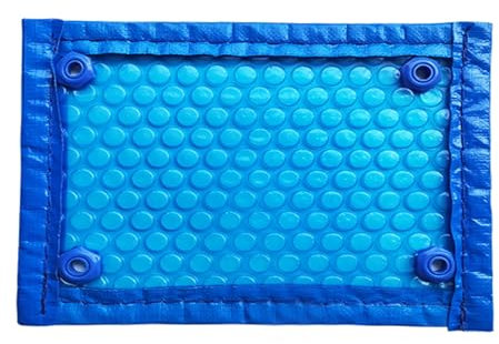 Bâches Bulles Piscine Solaires Couvertures pour Piscines Solaires Creusées, Grand Rectangle Couverture de Chauffage de Piscine, Bassin D'eau Chaude Spa Hors-sol Piscine Couverture Solaire Bleue Bache