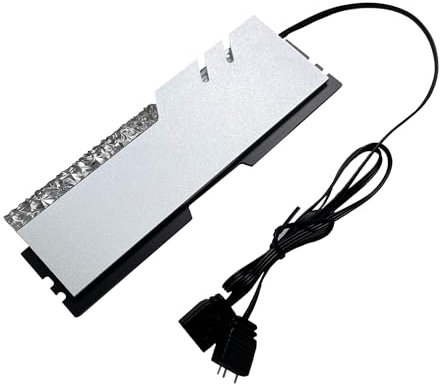 Hokeyio General RGB DDR Memory RAM Cooler | Trident Z Royal / Z5 Royal Style Aluminum Heatsink Cover | ARGB Motherboard Sync | 5V 3Pin | Support Serial Connection (Silver White)