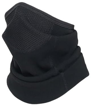 COACOM 1 Stück Motorradmaske, Reitmaske, Halswärmer, Atmungsaktiver Halstuch, Winter-Nackenwärmer, Schal, Geeignet Für Motorradfahren,Wandern Und Outdoor-Sportarten (Schwarz)