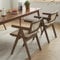 LIMHOME 2er Set | FSC® Esszimmerstuhl SW020 (Packung, 2 St), Eichenholzrahmen mit Sitzfläche aus Wiener Geflecht, Montage erforderlich | Farbe Oak (Walnuss)