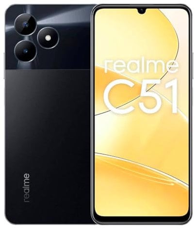 realme C51 Smartphone 6+256 GB,50MP Primary AI Camera, 33W SUPERVOOC Charge, 6.74 inch 90Hz Display, 5000mAh Massive Battery, NFC, Carbon Black