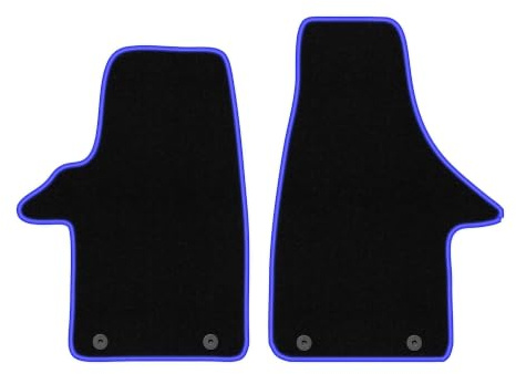 Velours-Fußmatten passend für Volkswagen Transporter T5 2003-2015, CARLUX | passend für Kastenwagen; Velours-Teppich (Polypropylen), ca. 6,5 mm; rutschfest, runde Befestigungen (Typ AV)