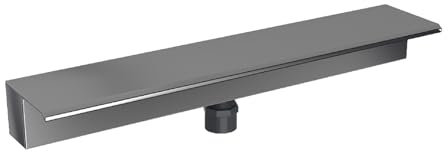 Aliviadero de Salida de Cascada de Acero Inoxidable 304 con Elegante Acabado Pulido para Patio, Jardín, Villa, Piscina (500MM)