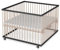 Sämann Laufstall Baby mit Matratze, Schlupfsprossen & Lattenrost | stufenlos höhenverstellbar | Laufgitter Premium | Babybett aus Holz | Krabbelgitter (schwarz/natur, 100x100 cm)