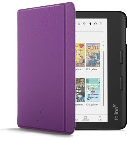Forefront Cases Hülle für Tolino Vision Color (Modell: 2024) - Lila - Dünn und Leicht, Smart Auto Schlaf/Wach Schutz-Hülle (Tasche) für Tolino Vision Color (Colour)