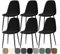 Stuhlhussen 6 Stück Stretch Stuhlhussen für Esszimmerstühle Universal Spandex Hussen für Stühle Abnehmbare Waschbar Stuhlbezüge Stuhl Hussen für Küchenstühle Hotel Bankett (Schwarz, 6 Stück)-KC