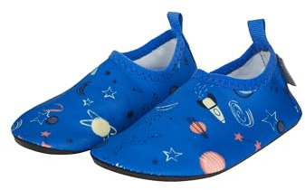 Sterntaler Badeschuhe Weltraum Print- Aquaschuhe schnelltrocknend - Wasserschuhe Baby - Jungen Schwimmschuhe Bequeme Strand Slipper