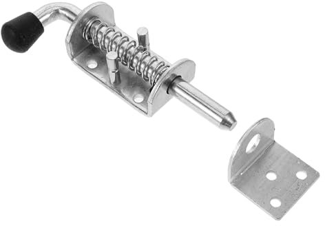 OUNONA Perno de pestillo resistente con resorte para puertas y puertas, construcción galvanizada, fácil instalación, adecuado para almacenes y salas de estar