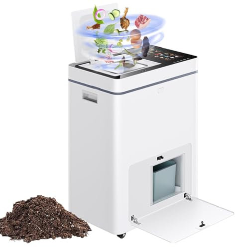 Compostador Inteligente de residuos de Cocina, máquina de eliminación de residuos de Alimentos con Capacidad de 20 litros, Convierte la Basura en abono, Funcionamiento silencioso, compostador