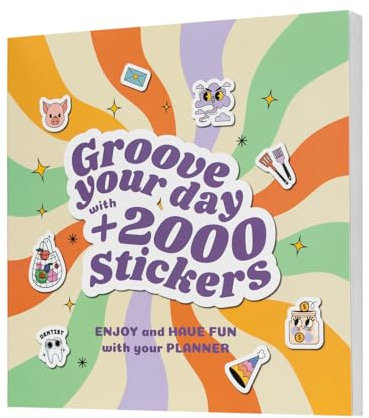 Grupo Erik Stiker Set Groove Your Day Stikerheft mit mehr als 2000 Aufkleber - Kleines Buch mit Aufkleber zum Organisieren und zum Dekorieren