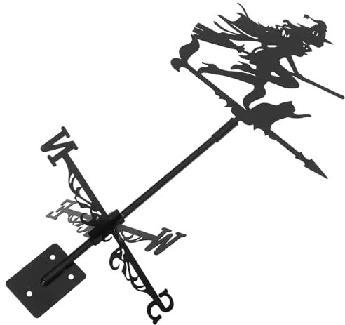 Mipcase -girouette en Acier Inoxydable Ornements De Jardin De Sorcière Décoratifs pour Halloween