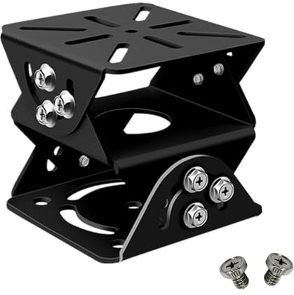 CTXSumTec Universal CCTV Security Camera Pole Mounting Mount Bracket Adapter for PTZ Dome Surveillance Camera (3-Axis Black Bracket)