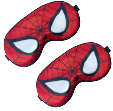 EnixwH 2 Stück Anime Schlafmaske Kinder, Einstellbar Sleep Mask, Schlafmaske Lustig, Schlafbrille Kinder, Verdunkelnde Augenmaske Schlafmaske für Erwachsene Und Kinder Mittagspausen Reisen
