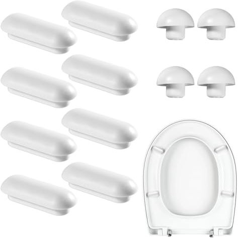 12 unidades de asiento de inodoro, tapa de inodoro, tope para asiento de inodoro, para casa, oficina, hotel