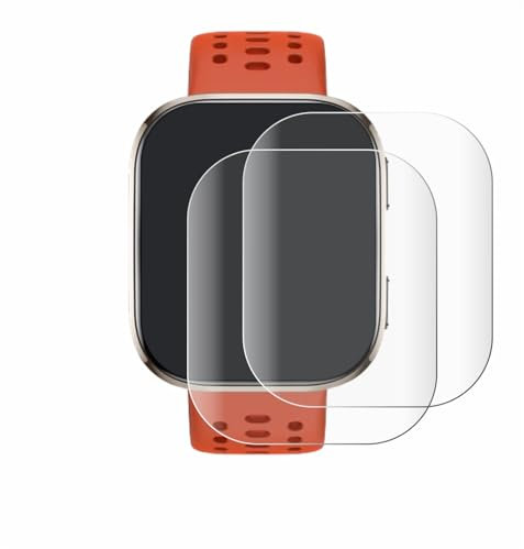 BROTECT 2 Stück Full-Cover Schutzfolie für Huami Amazfit Bip 6 Full-Screen Displayschutz-Folie [3D Curved, Anti-Fingerprint, Kristall-Klar]