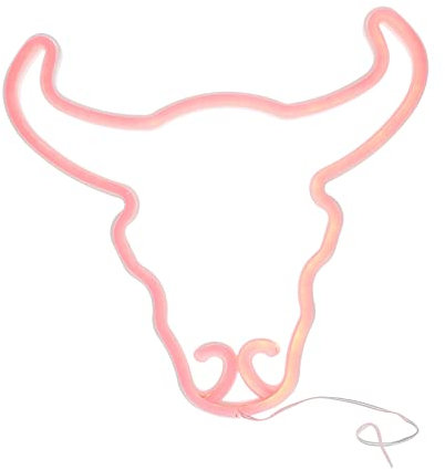 VALICLUD Bull Neon Lampe USB Batteriebetriebene Neonbeleuchtung Für Wanddekoration Kreative Und Einzigartige Gestaltung Für Schlafzimmer Partys Und Hochzeiten