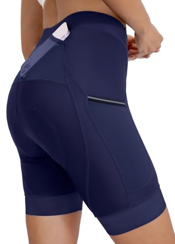 ARSUXEO Radfahren Hosen Frauen Radhose Damen 4D Padded 3 Taschen 576