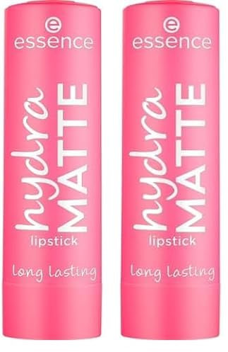 essence cosmetics hydra MATTE lipstick 408 Pink positive (Packung mit 2)
