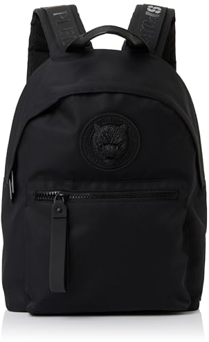 PLEIN SPORT Unisex Backpack Boston Nylon Handtasche, Black