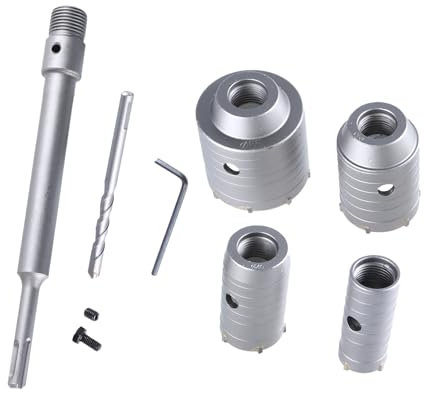 Kits Sciage Trou Béton 30 Mm 40 Mm 50 Mm 65 Mm Bites Perceuse Murs Poignée Ronde Roule Connexion Pour Le Ciment Brique En Béton