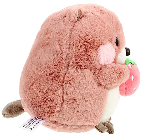 VANZACK Peluche Marmotte Rose Animal Peluche Doux pour Garçon Fille Coussin Apaisant et Anniversaire pour Garçon Fille