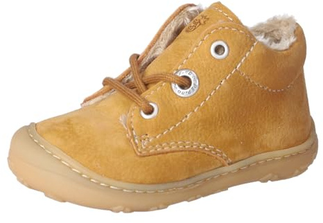 RICOSTA Unisex Stiefel CORANY, Baby und Kleinkinder Lauflernschuhe, Weite: Mittel, lose Einlage, terracare, schnürschuhe, Mustard (760), 21 EU