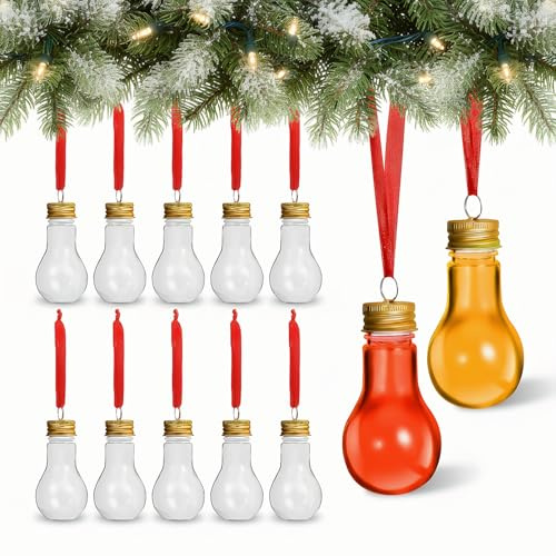 Healifty Weihnachtskugeln Zum BefüLlen Plastik 25 StüCk Durchsichtig Mini Christbaumkugeln GlüHbirne Glas Weihnachten Kugeln Flaschen FüR Weihnachtsbaum Party HäNgedekorationen