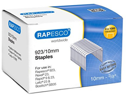 Rapesco S92310Z3 Typ 923/10 mm Verzinkte Robuste Heftklammern, 4000 Heftklammern