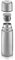 Reer Edelstahl Isolier-Flasche PURE, 350ml – klein, handlich, ideal fürs Baby, mit integriertem Becher, silber, 90308 W, 1 Stück (1er Pack)