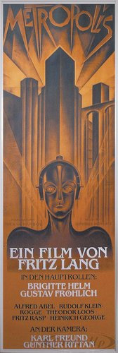 Close Up Metropolis Poster (54x159 cm) gerahmt in: Rahmen Weiss