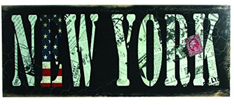 Out of the blue 810604 Holz-Schild, Vintage Look, New York