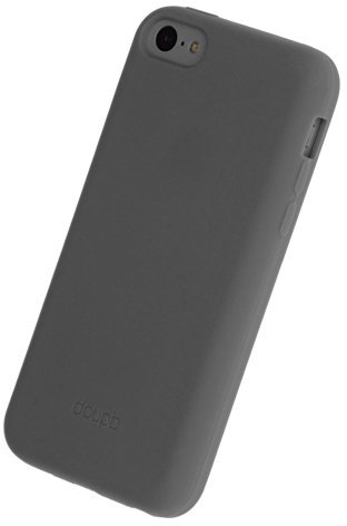 doupi PureColor Silikon Schutzhülle für iPhone 5C, SolidFit Rundum Schutz Hülle Gummi Schale Bumper Case Schutzhülle Cover, schwarz