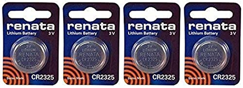 Renata CR2325 Lot de 4 piles bouton au lithium 3 V