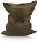 Kinzler S-10137/53 XXL Riesensitzsack, 140x180 cm, neue Styroporkügelchen, Sitzsack Outdoor Indoor, in vielen verschiedenen Farben, mit Innensack, khaki