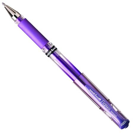 Faber-Castell 510365 Signo Broad UM-153 Stylo-Roller à Encre Gel 1 mm Violet Métallique