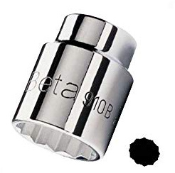 Beta 9100108 Model 910 B8 Bi-hex Hand Sockets, 3/8 Drive, 8mm