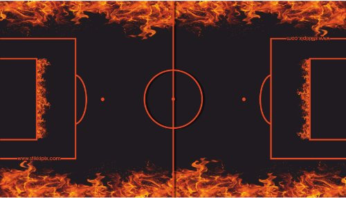 Stikkipix Kickertisch-Zubehör - Spielfeldfolie Motiv Hellfire - Kicker Zubehör Hellfire - KTM13
