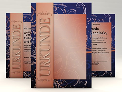 UrkundenpapierBronze 50 Blatt | klassisch | für Urkunden Zertifikate | DIN A4 190g/qm | hochwertig | Briefpapier | Kartonpapier | certificate paper | Blanko Urkunde | Anerkennung Papier