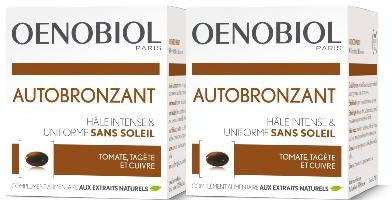 Oenobiol - Selbstbräuner Kapseln - Uniformer und heller Hâle ohne Sonne - Pack x 2 für alle Hauttypen und Farben