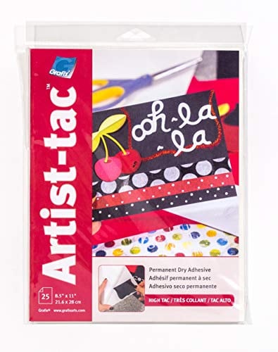 Grafix Artist-Tac Dry Transfer Adhesive Dots, 8.5 x 11 in, Pack of 25