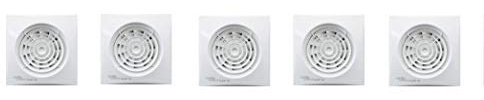Envirovent SIL100TSilent Bathroom Extractor Fan - for 4 100mm ducting (5 Pack)