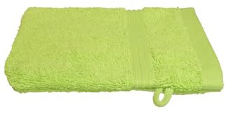 Julie Julsen Gants de toilette sans produits chimiques - 600 g/m² - Vert pomme - 15 x 21 cm - 100 % coton - Certification Oeko-Tex Std 100 - Doux et absorbant - Lavable en machine
