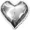 Oblique Unique® Folien Luftballon alle Buchstaben Alphabet ABC Herz Stern in Silber für Geburtstag Jubiläum Schuleinführung Silber Hochzeit JGA Party Deko Folienballon - wählbar (Herz)