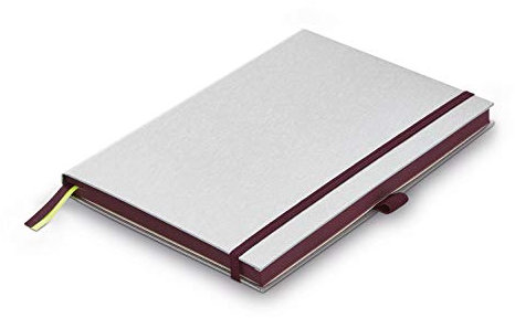 LAMY paper Hardcover A5 Notizbuch 810 – Format DIN A5 (145 x 210 mm) in dunkelviolett mit Lamy-Lineatur, 192 Seiten und elastischem Verschlussband, black purple