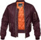 KEFITEVD Men Autumn Vintage Bomber Jackets Warm Baseball Jackets Biker Windbreaker with 4 Pockets,Wine Red,3XL