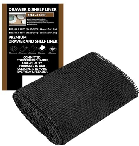 Antirutschmatte Mehrzweck, Anti Rutsch Teppichunterlage Schubladenmatte Teppichstopper Rutschschutz Unterlage für Teppich Schubladen Auto Küche, Zuschneidbar (45x300cm, Schwarz)