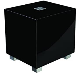 Rel Acoustics T/Zero MKIII Subwoofer, 6,5 Zoll Down-Firing Driver, Hochglanz Schwarz