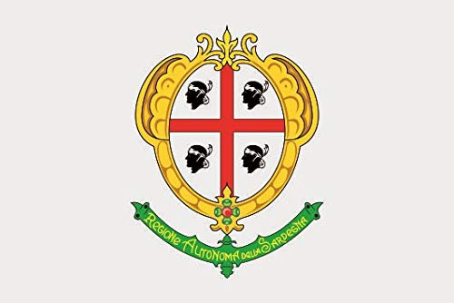 U24 Aufkleber Sardinien Region Flagge Fahne 8 x 5 cm Autoaufkleber Sticker