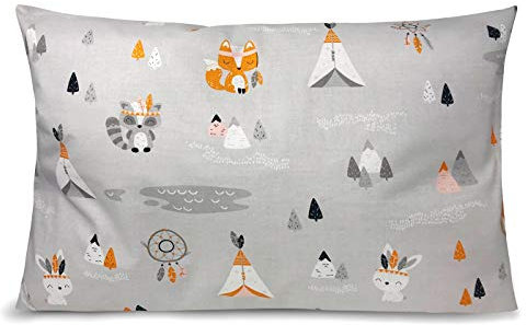 Balbina Kinder Kissenbezug Kissenhülle Baumwolle Dekokissen Kinderzimmer (Fuchs Traumfänger 40x60 cm)