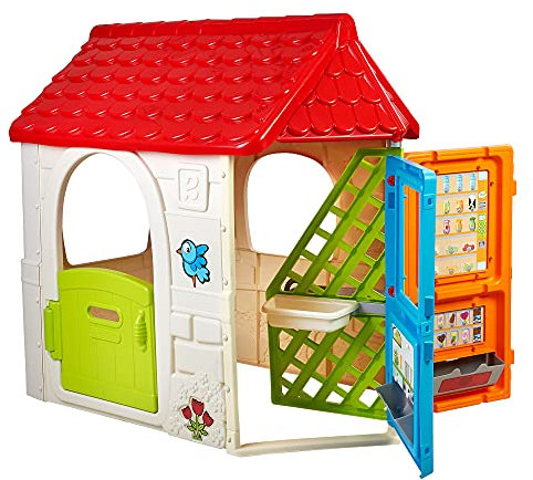 FEBER - Giro House, Maison de Jardin Exterieur et Interieur, avec Porte tournante et différentes activitées, 6 Aires de Jeux différentes, pour Enfants à partir de 3 Ans